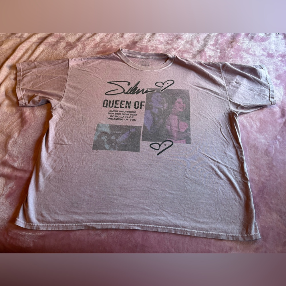 Selena Quintanilla Oversized T-Shirt Light Pink Size 2XL